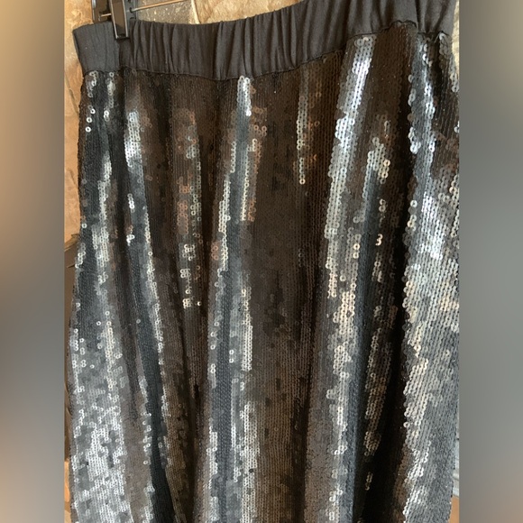 Chan Luu * Beautiful * Long Black Sequin Maxi Skirt - Picture 5 of 9